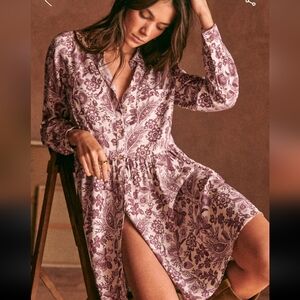 Sezane Leana Dress in Purple Floral